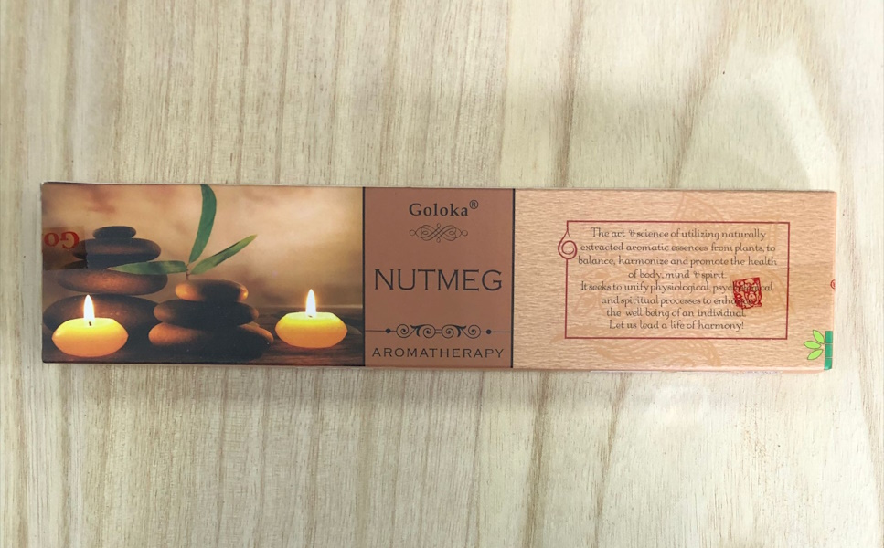 Incienso Goloka Aromaterapia Nutmeg Nuez Moscada